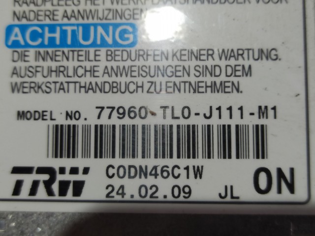 Блок управления airbag HONDA Accord 