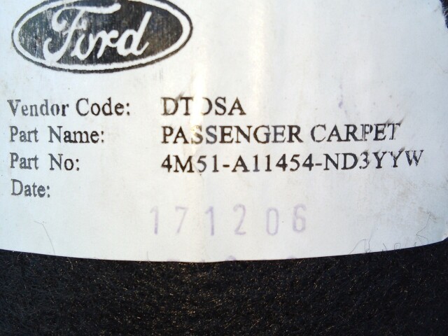 Напольное покрытие FORD Focus II 