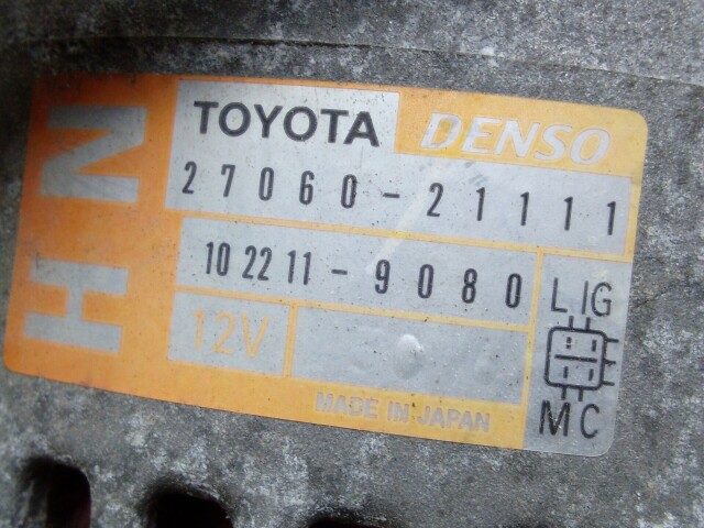 Генератор TOYOTA Ist 1NZ-FE