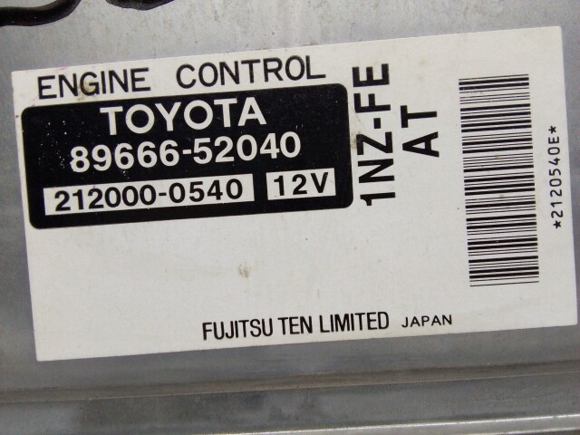 Компьютер TOYOTA Probox 1NZ-FE