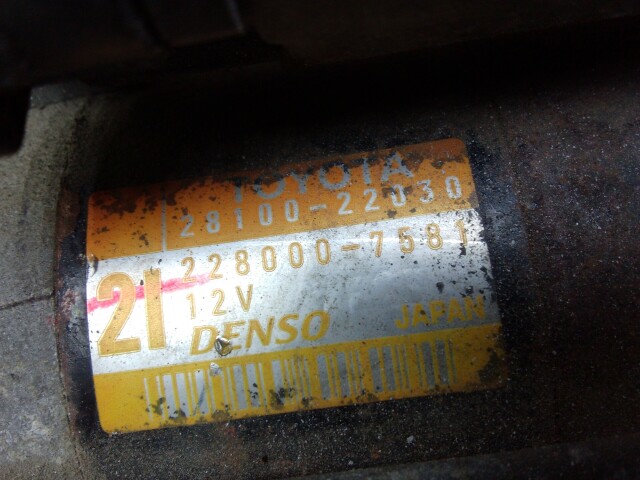 Стартер TOYOTA Avensis 1ZZ-FE